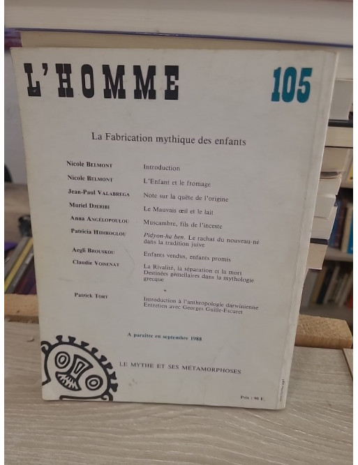 L'Homme tome XVIII n°1-2 janvier-juin 1978 - revue française d'anthropologie
