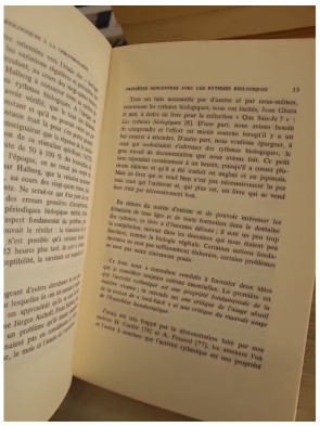 Des rythmes biologiques à la chronologie - Introduction à la chronobiologie