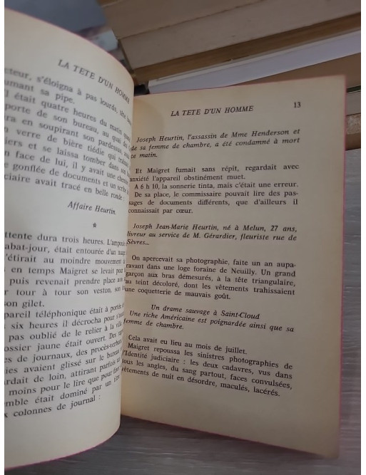 La Tête d'un homme - Georges Simenon - Le Livre de Poche 1970