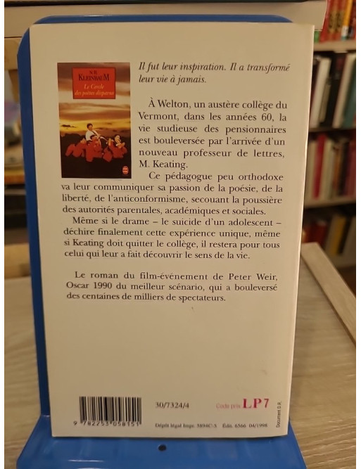 Le Cercle des poètes disparus - N. H. Kleinbaum - Le Livre de Poche 1991
