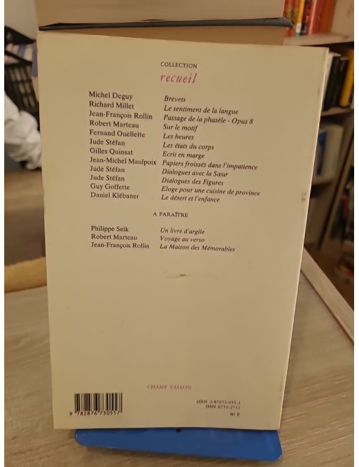 Recueil, numéro 11 - Publication littéraire Champ Vallon
