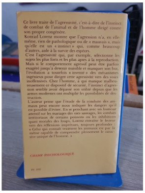 L'agression - Une histoire naturelle du mal, étude éthologique du comportement