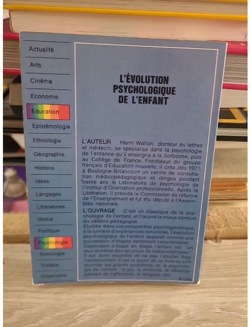L'Évolution psychologique de l'enfant - Henri Wallon