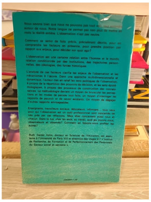 Les enjeux de l'observation - Ruth Canter Kohn
