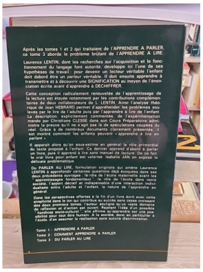 Du parler au lire - Interaction entre l'adulte et l'enfant - Laurence Lentin