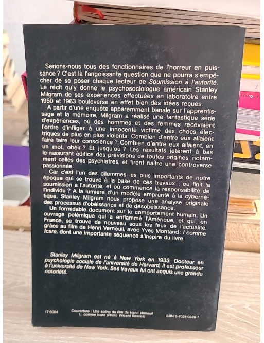 Soumission à l'autorité : un point de vue expérimental