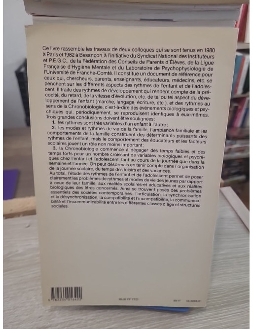 Les rythmes de l'enfant et de l'adolescent - Ces jeunes en mal de temps et d'espace