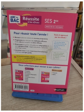 ABC Réussite SES 2de : programme de seconde - cours, méthode, exercices + livret orientation Onisep