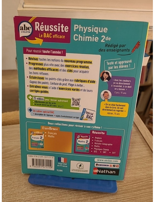 ABC Réussite Physique-Chimie 2de : programme de seconde 2025-2026 - cours, méthode, exercices
