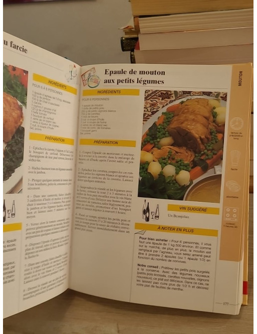 Instants gourmands - menus pour tous les jours et 500 recettes illustrées