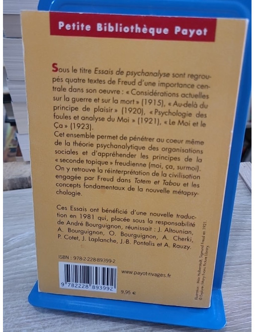 Essais de psychanalyse - Tome 15 : textes fondamentaux de la théorie freudienne