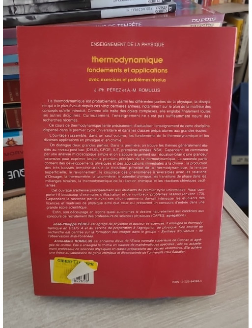 Thermodynamique - Fondements et applications avec exercices résolus