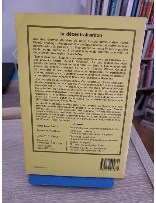 Pouvoirs n° 60 : La Décentralisation
