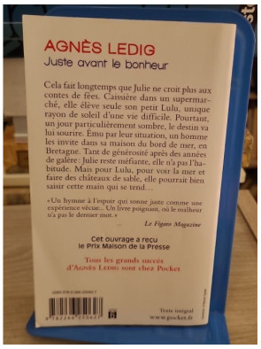 Juste avant le bonheur - Roman émouvant Prix Maison de la Presse 2013