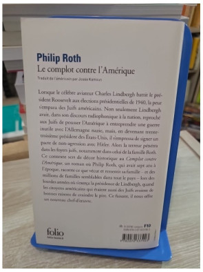 Le Complot contre l'Amérique - Roman de Philip Roth édition Folio