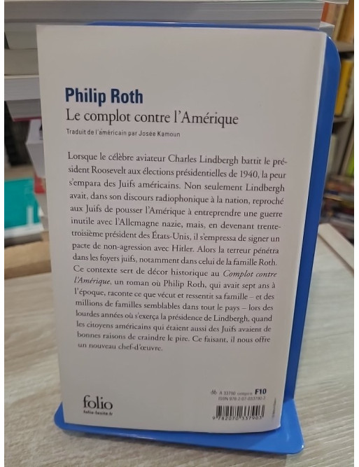 Le Complot contre l'Amérique - Roman de Philip Roth édition Folio