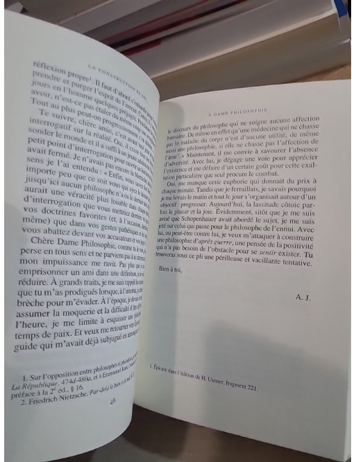 La Construction de soi - Un usage de la philosophie