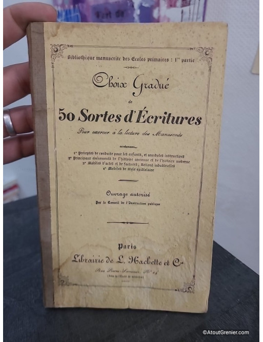 Choix gradué de 50 sortes d'écritures pour exercer les enfants à la lecture manuscrite - 1ère partie