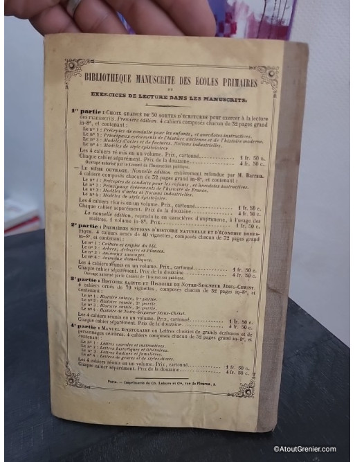 Choix gradué de 50 sortes d'écritures pour exercer les enfants à la lecture manuscrite - 1ère partie
