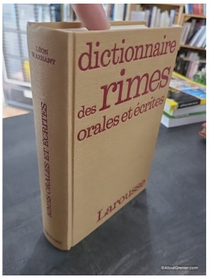 Dictionnaire des rimes orales et écrites (1981)