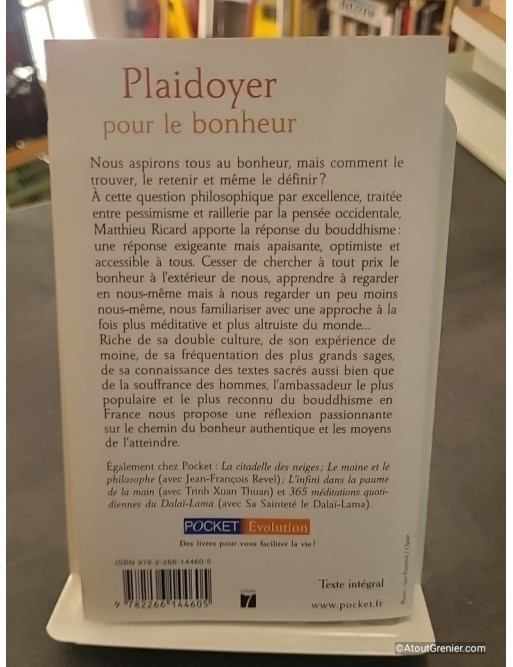 Plaidoyer pour le bonheur de Matthieu Ricard