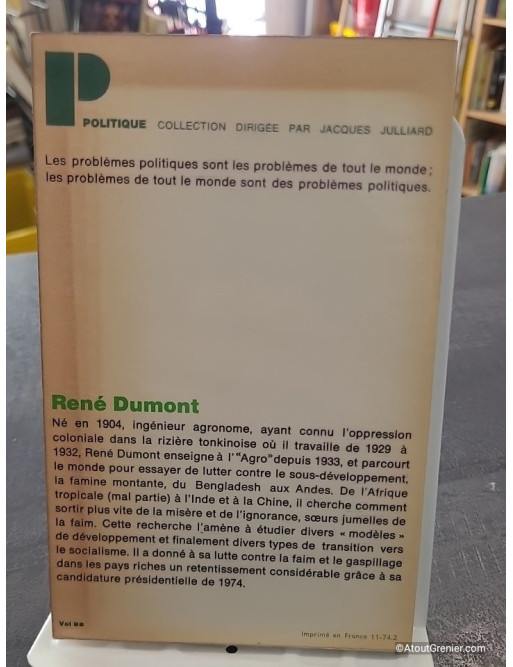 L'Utopie ou la Mort de René Dumont