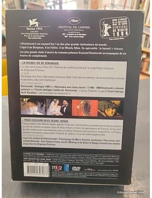 Kiéslowski - Coffret - Trois couleurs : Bleu, Blanc, Rouge + La double vie de Véronique (DVD)