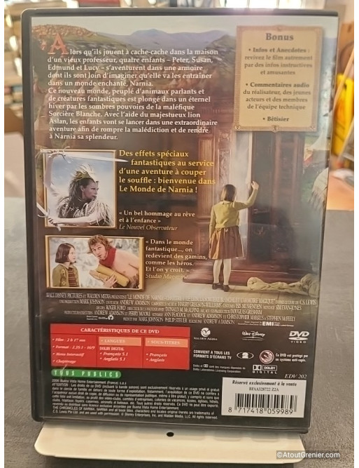 Le Monde de Narnia : Le Lion, la Sorcière Blanche et l'Armoire Magique (DVD)