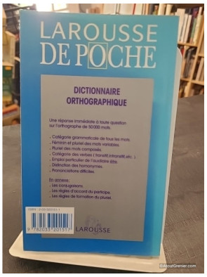 Dictionnaire orthographique - Larousse
