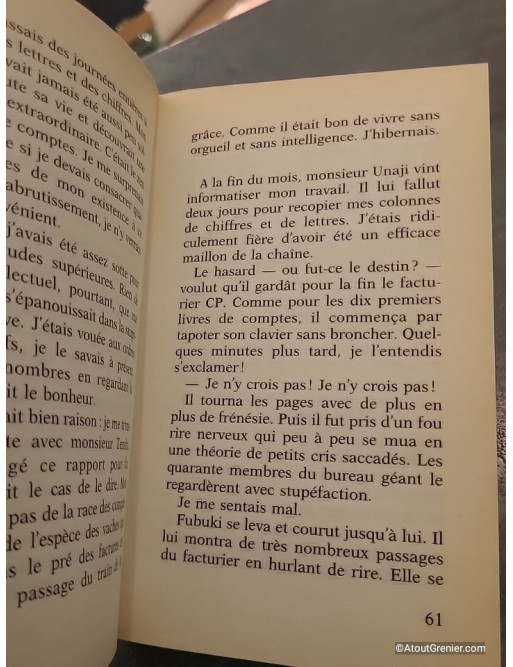 Stupeur et Tremblements de Amélie Nothomb