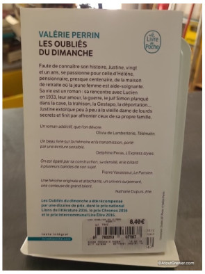 Les Oubliés du dimanche de Valérie Perrin - Prix Choix des libraires Littérature 2018