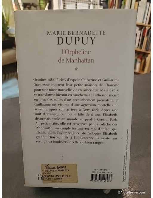 L'orpheline de Manhattan - Marie-Bernadette Dupuy