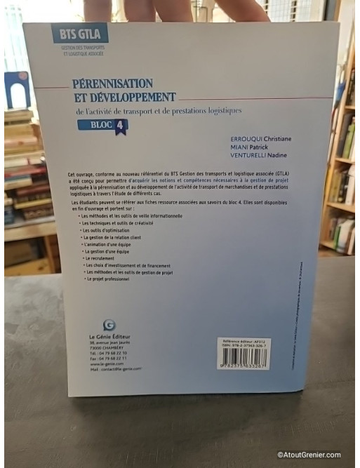 Pérennisation et développement de l'activité de transport et de prestations logistiques BTS GTLA - Christiane Errouqui