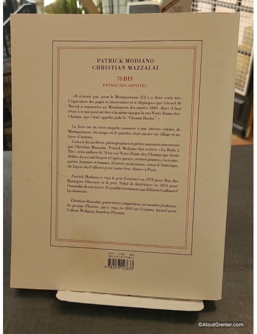70 Bis, Entrée Des Artistes - Patrick Modiano, Christian Mazzalai