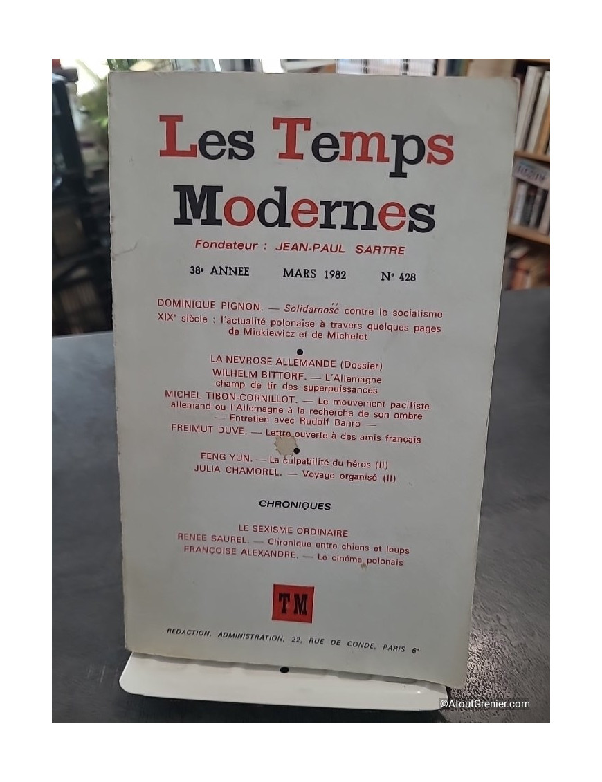 Les Temps modernes - Jean-Paul Sartre