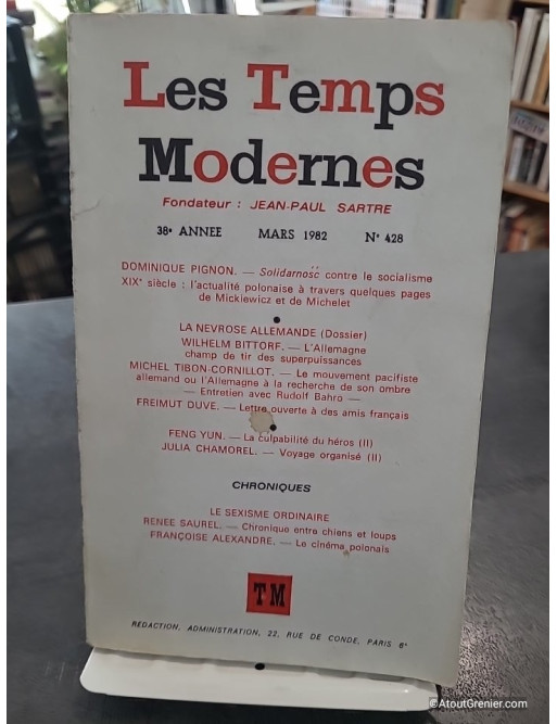 Les Temps modernes - Jean-Paul Sartre