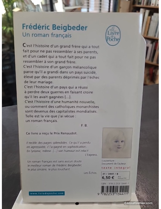 Un roman français - Prix Renaudot 2009 de Frédéric Beigbeder