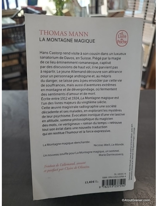 La Montagne magique (Nouvelle traduction) de Thomas Mann