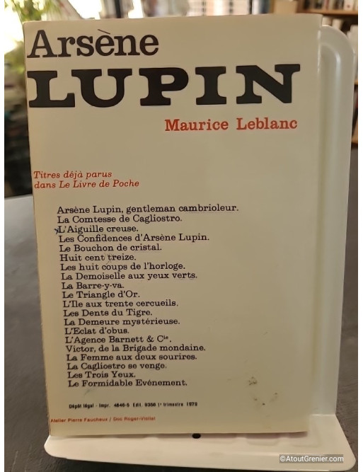 Arsène Lupin contre Herlock Sholmès de Maurice Leblanc