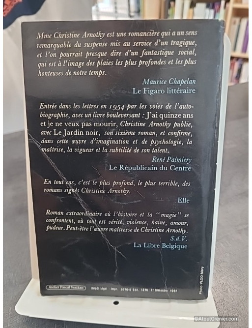 Le Jardin noir de Christine Arnothy