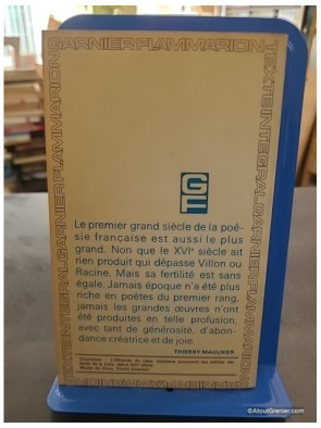 Anthologie poetique francaise, XVIe siècle, 1