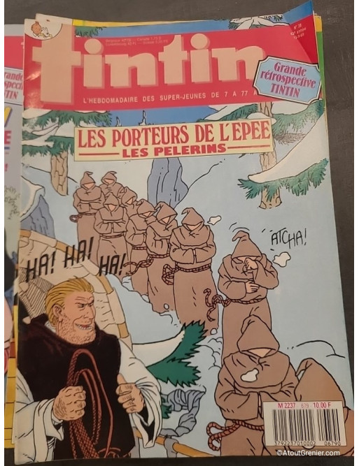 Lot de 17 magazines Tintin années 80