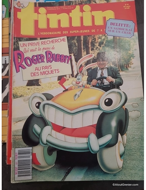 Lot de 17 magazines Tintin années 80