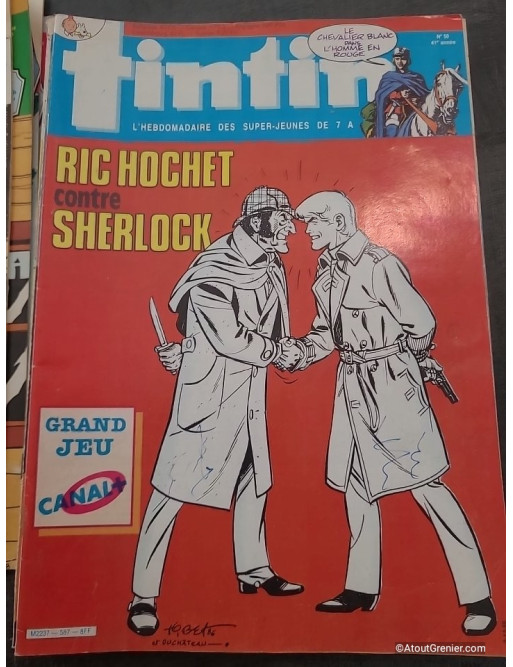 Lot de 17 magazines Tintin années 80