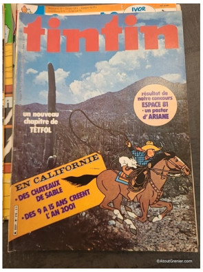 Lot de 17 magazines Tintin années 80
