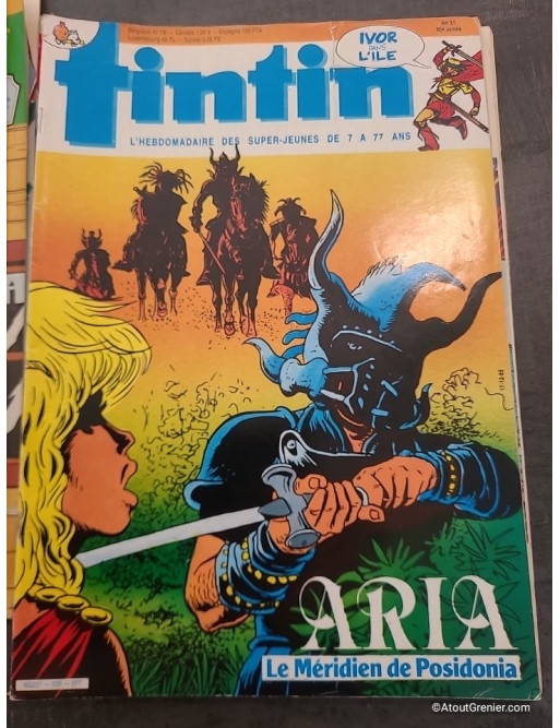 Lot de 17 magazines Tintin années 80