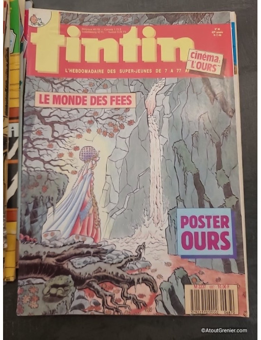 Lot de 17 magazines Tintin années 80
