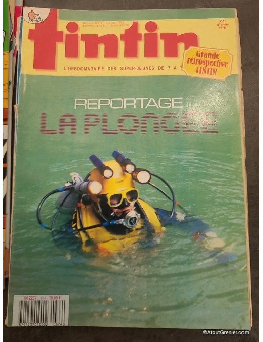 Lot de 17 magazines Tintin années 80