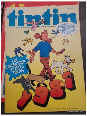 Lot de 17 magazines Tintin années 80