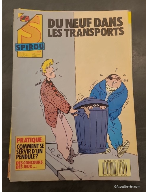 Lot de 7 magazines anciens Spirou années 80 et 90
